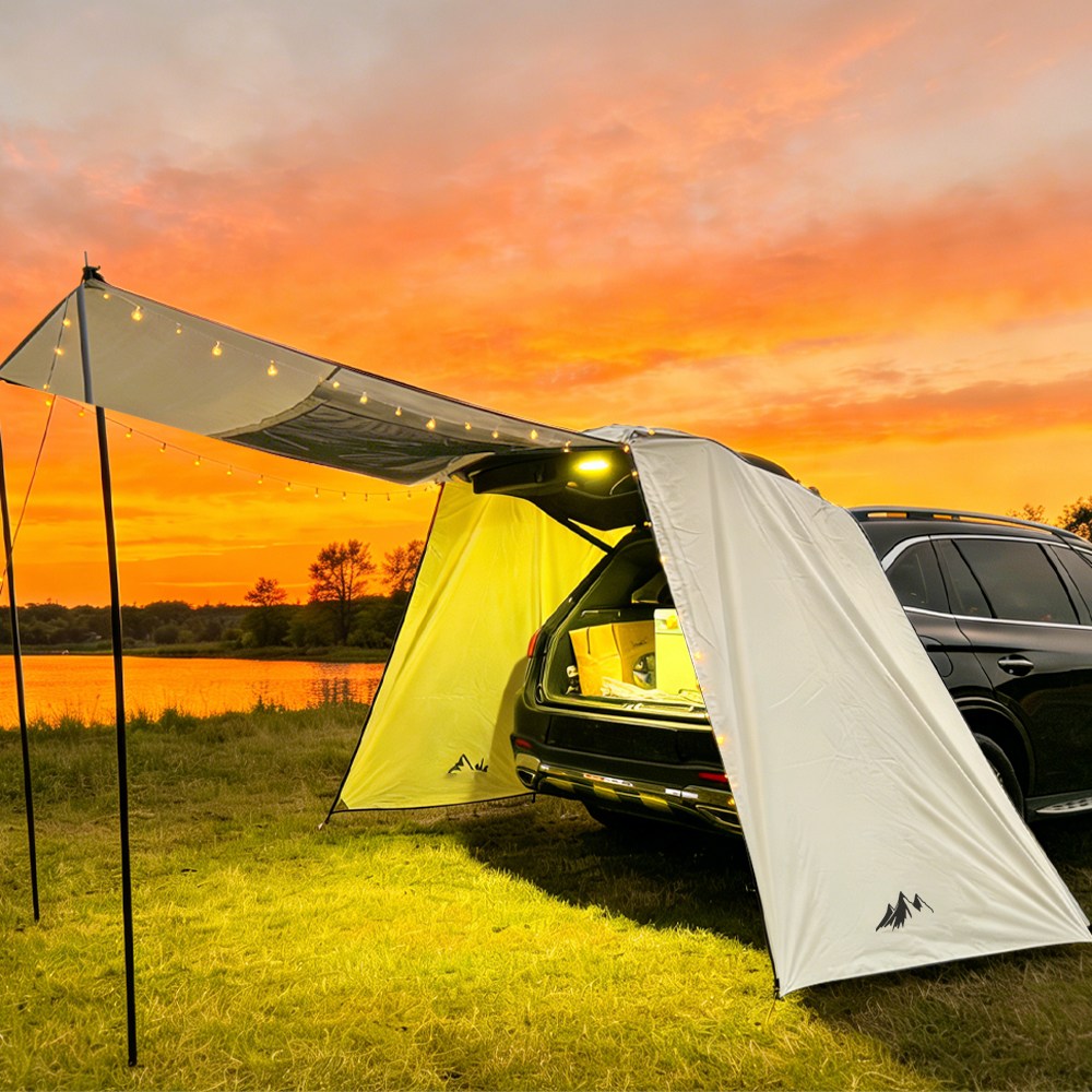 엠티링크 차박텐트 도킹쉘터 대형 캠핑 방수 꼬리텐트 그늘막 타프 대형 차량용 텐트, 3-4인용, 세트A 아이보리 89,900원