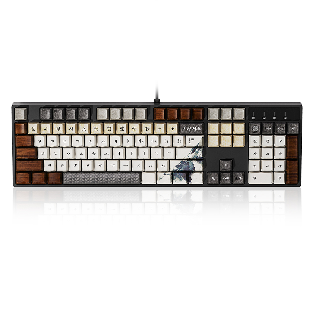 에이투 타음 LED 단청 사무용 저소음 유선 기계식 키보드, 문방사우, AG0302 TE2, 적축 99,900원