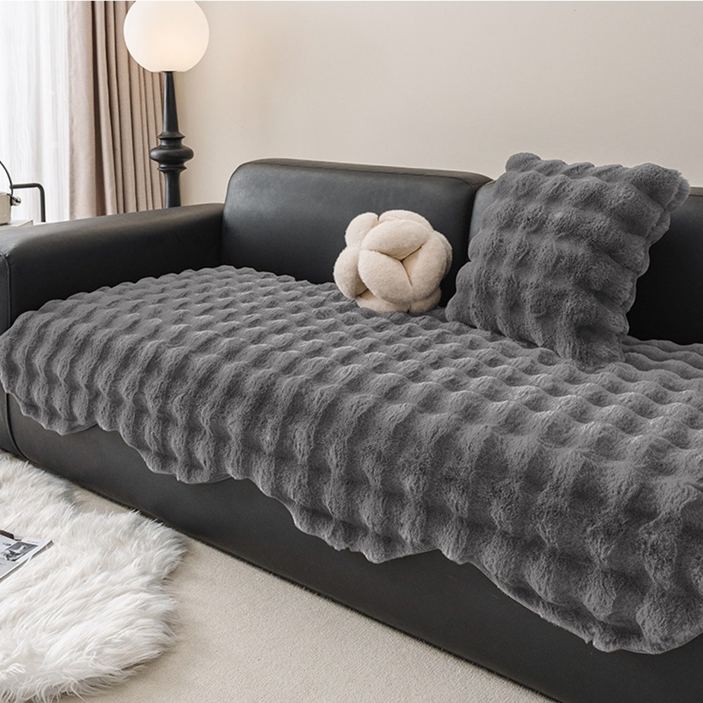 GHKO 3인용 4인용 겨울 쇼파패드 두꺼움 토끼털 극세사 쇼파패드 극세사 겨울 미끄럼방지 매트커버 부드러움 인테리어 겨울용 24,590원