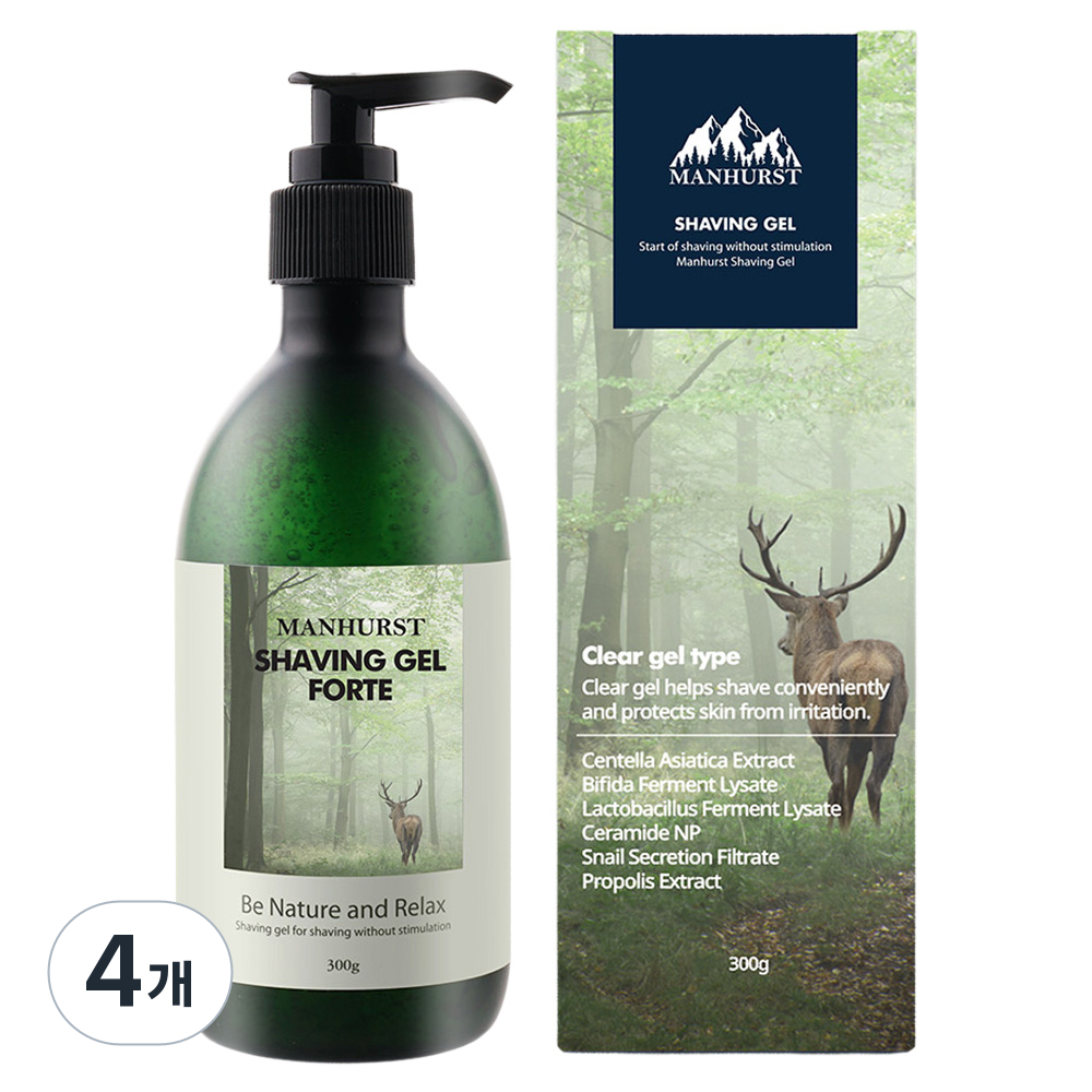 맨허스트 저자극 미산성 보습 시카 쉐이빙 젤 포르테, 4개, 300g 52,240원