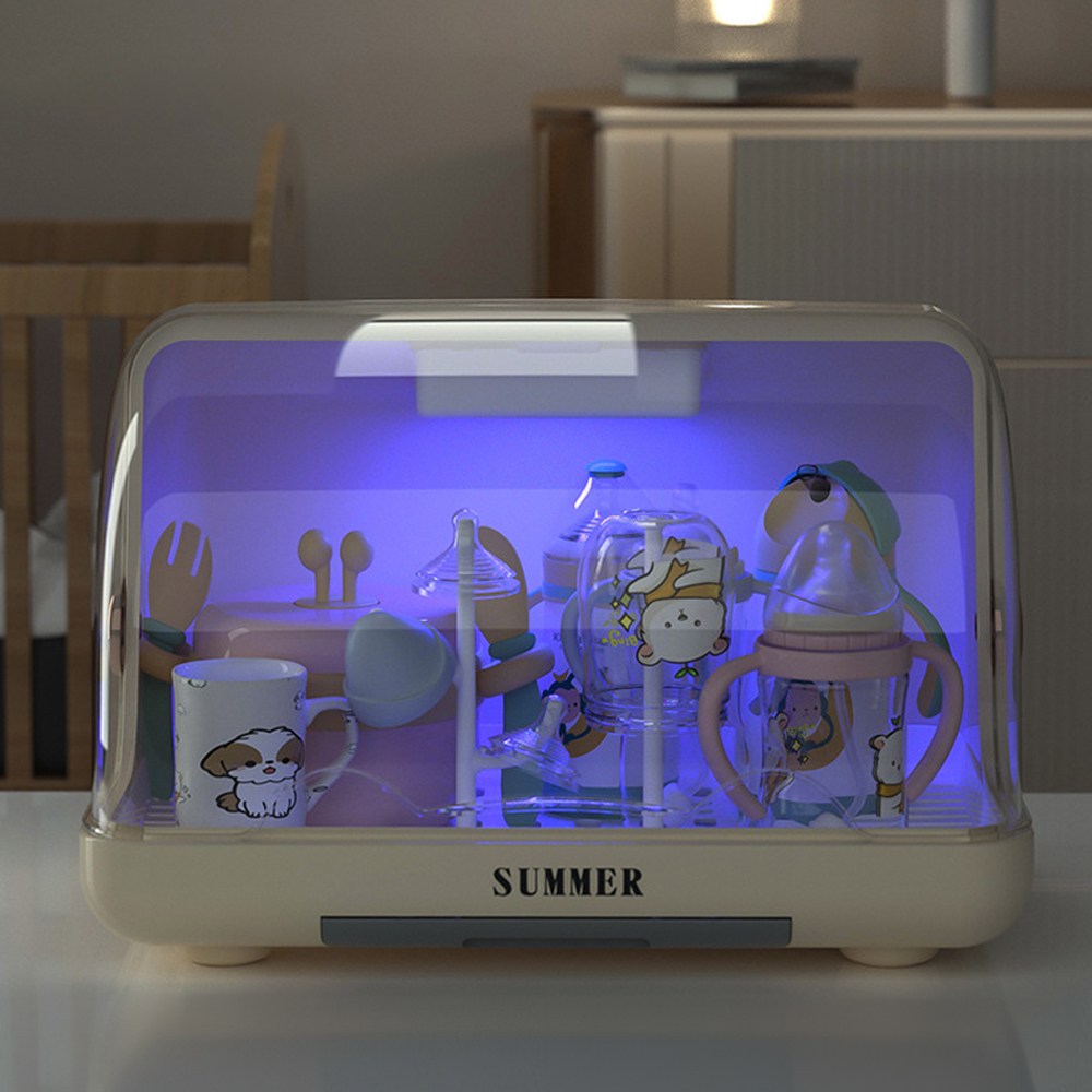 21세기트랜드 주방용품 UV살균기 뚜껑있는 식기 건조대, 화이트 35,700원