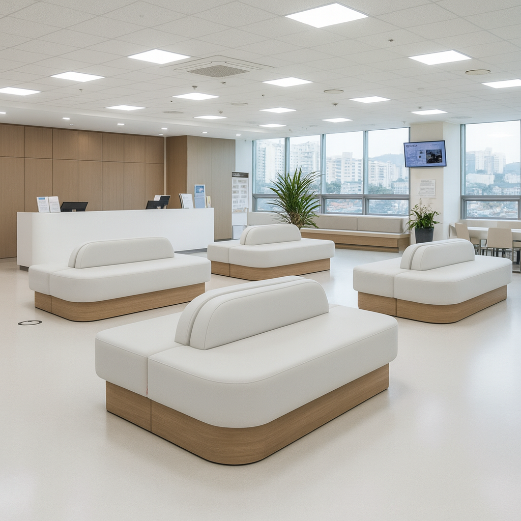 D84 병원쇼파 1500mm 대기실 휴게실 로비 피부과 소파 맞춤제작 548,500원
