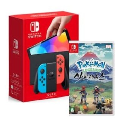 닌텐도 스위치 동물의 숲 에디션/네온블루/그레이/배터리개선+인기게임팩+10종 악세사리패키지 519,800원