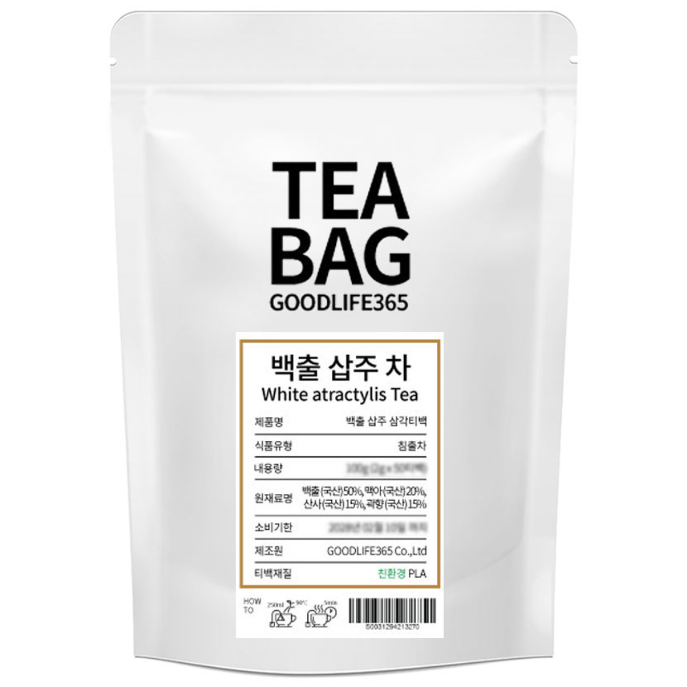 굿라이프365 백출 삽주 차 삼각티백 100티백 티백당 2g, 100티백, 2g, 100개입, 1개 24,000원