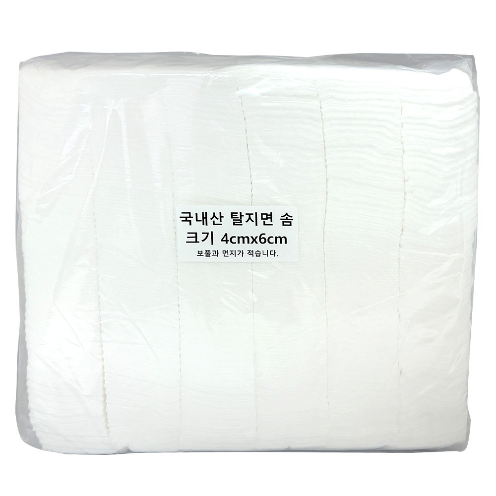 국내산 탈지면 솜 4X6 고급 두터운 미용솜 화장솜 반영구솜 병원솜 대용량 위생솜, 1개, 1000매입 12,000원