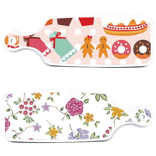 로엠디자인 서빙 도마 보드 2p 로맨틱레드 floral 화이트 세트 6,500원