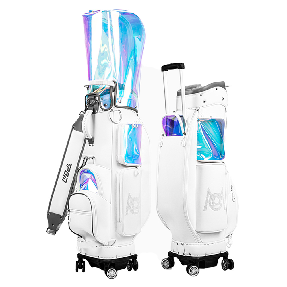 PGM 여성캐디백 사륜 360도 회전 히든 스틱 트랜드 여성골프백 방수 투명하다 카모 여성바퀴골프백 174,000원