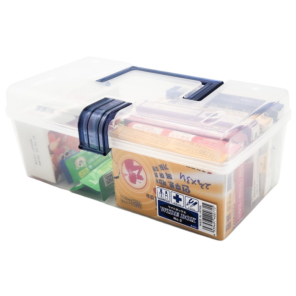 클리어박스 플라스틱 수납함 정리함 손잡이 약통 케이스 대형, 1개, 투명 2,000원