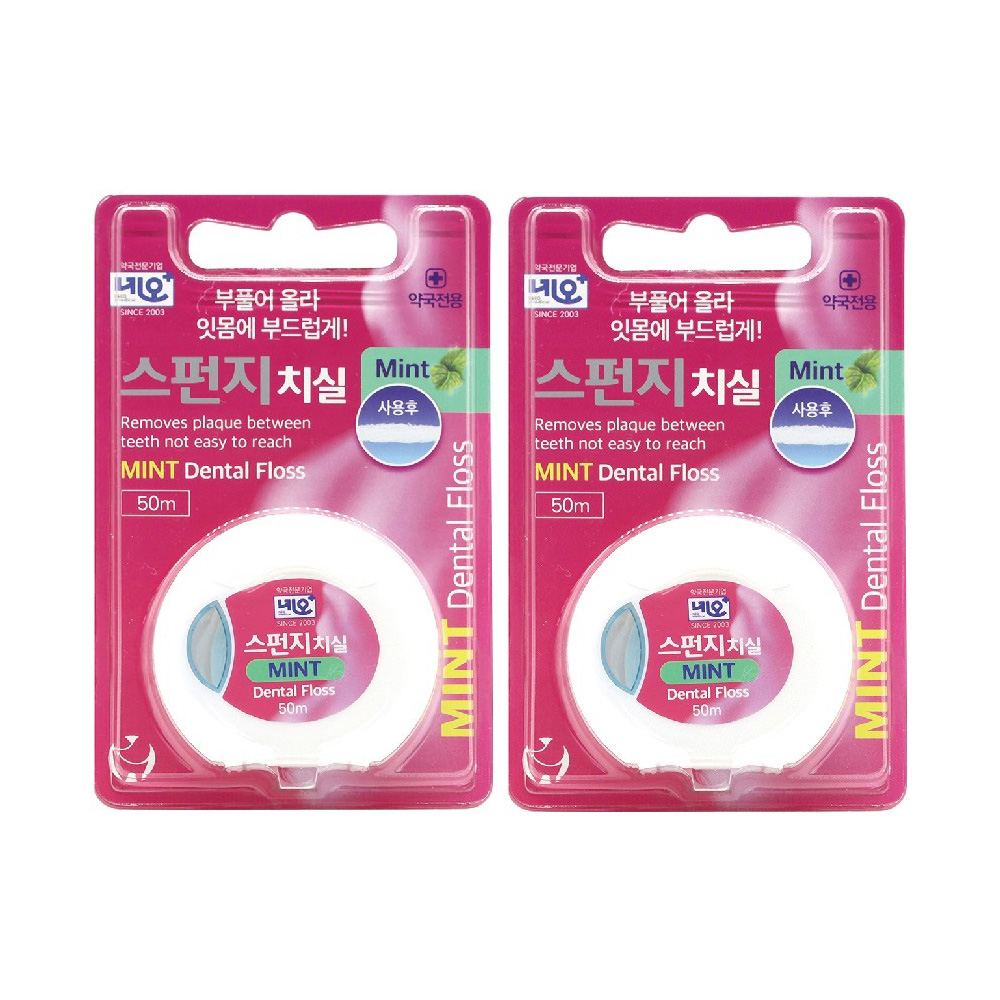 네오 스펀지 치실 민트, 2개, 1개입 7,700원