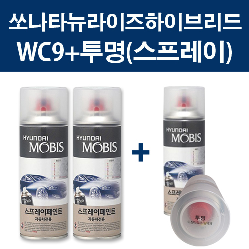 현대 순정품 쏘나타뉴라이즈하이브리드 WC9 화이트크림 스프레이 381 + 투명마감스프레이 자동차 차량용 카페인트 도색 36,000원