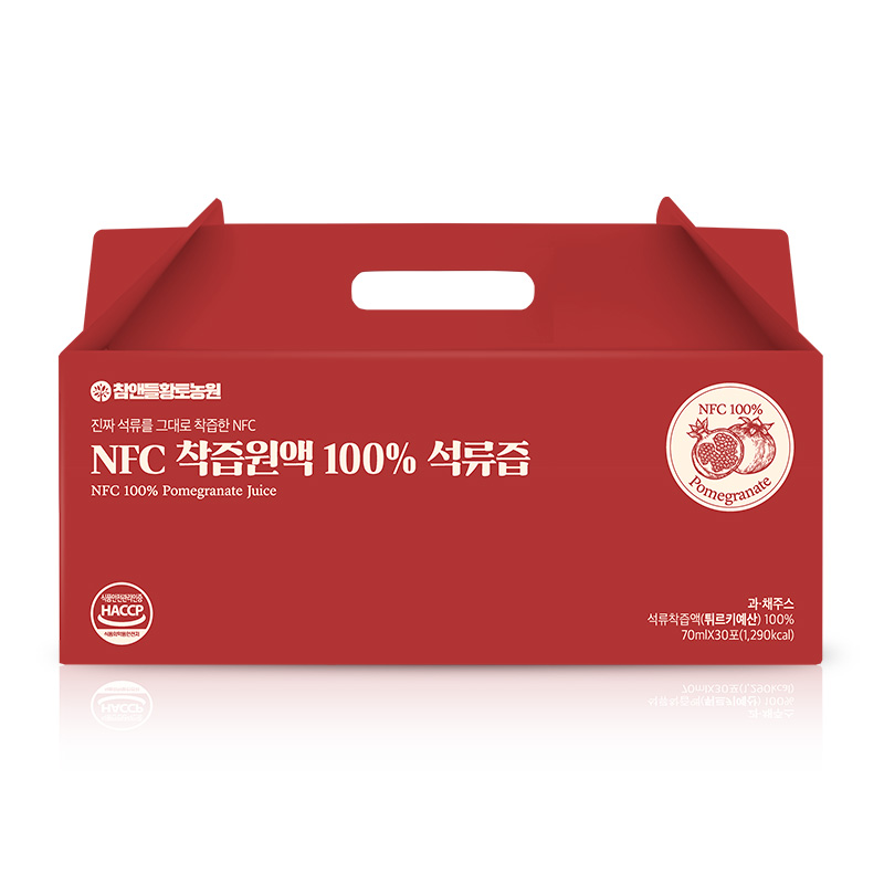 참앤들황토농원 NFC 착즙원액 100% 석류즙, 2.1L, 30개 11,060원