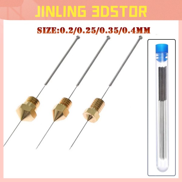10pcs 스테인레스 스틸 노즐 청소 바늘 도구 V6 3D 프린터 부품에 대 한 0.2mm 드릴 8,300원