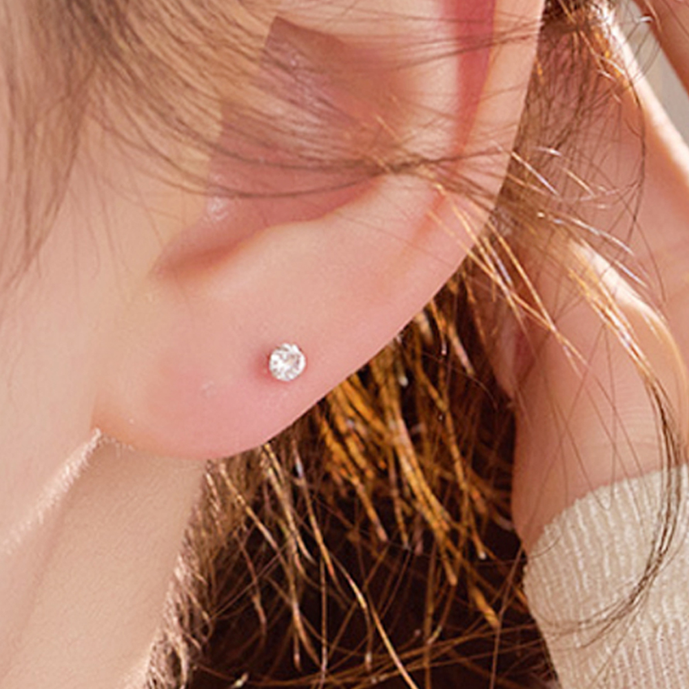 젤루나 여성용 써지컬 얇은 원큐빅 라운드 기본 바벨 볼 피어싱 3mm P-789 2p 5,800원