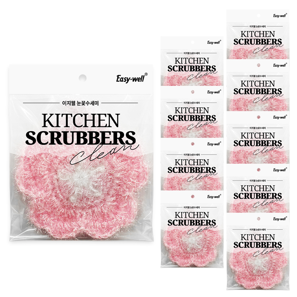 이지웰 눈꽃 손뜨개 수세미, 10개, 1개입 9,920원