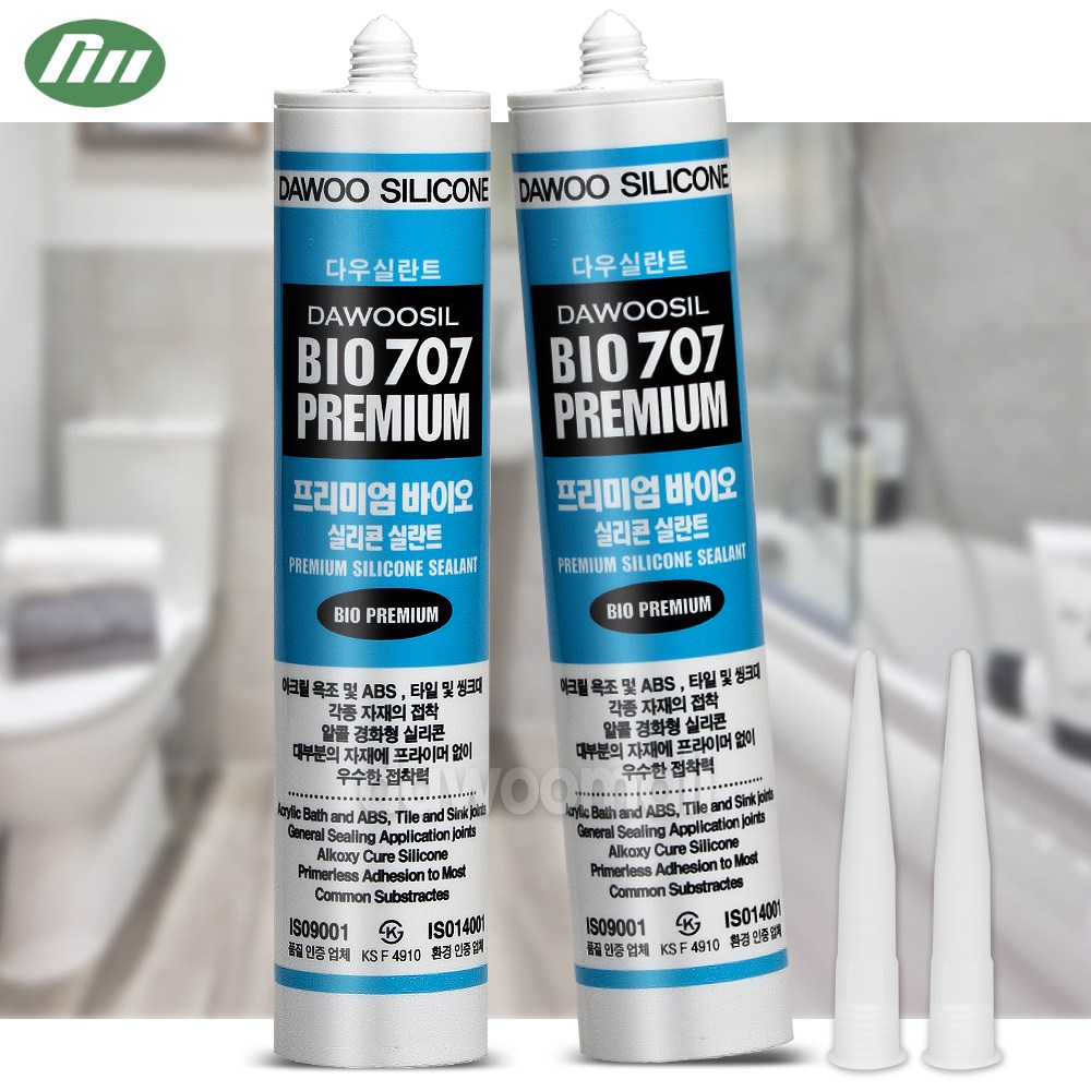 [다우몰] 고접착 욕조용 프리미엄 바이오 실리콘 다우실 707 백색 / 욕실 주방 세탁실 아크릴욕조 곰팡이방지 실란트 13,500원