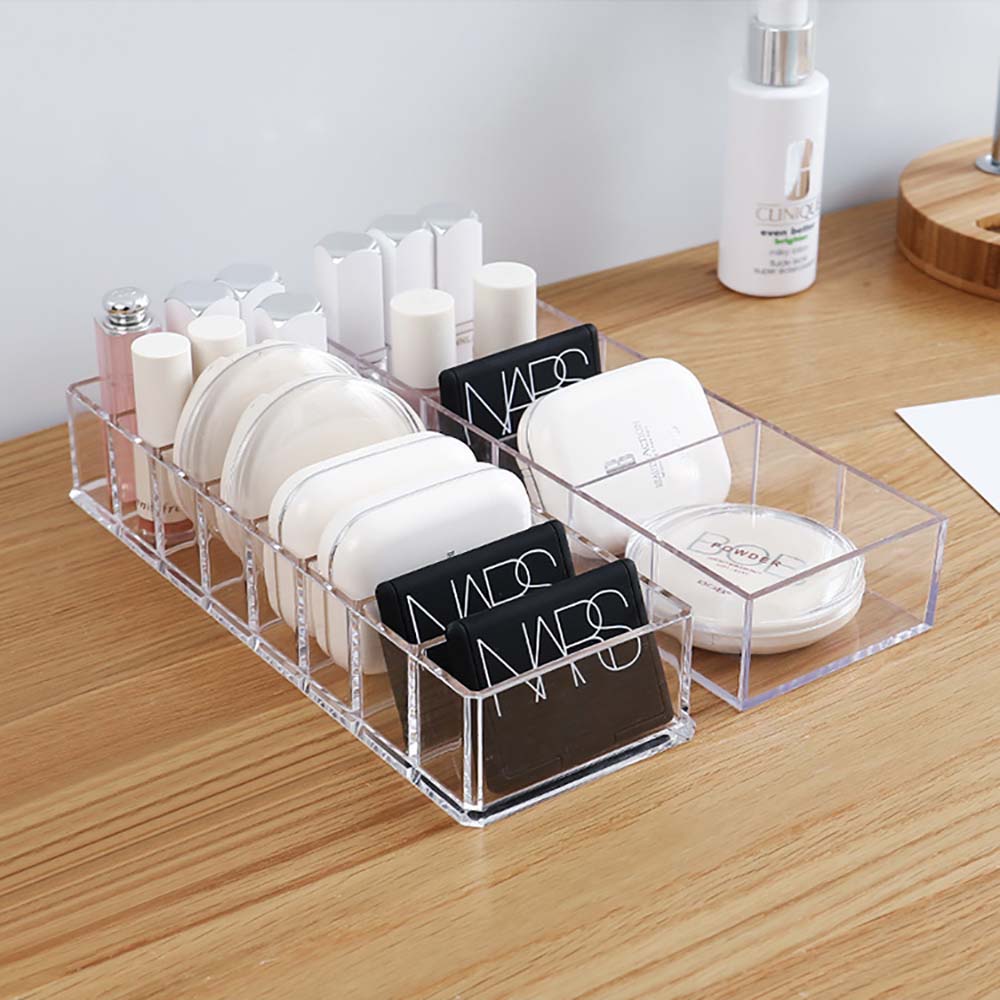 놀자리빙 정리의 신 아크릴 수납케이스 투명 칸막이 화장품 정리함 8칸 소품정리 화장대정리용품 화장솜보관 3,570원