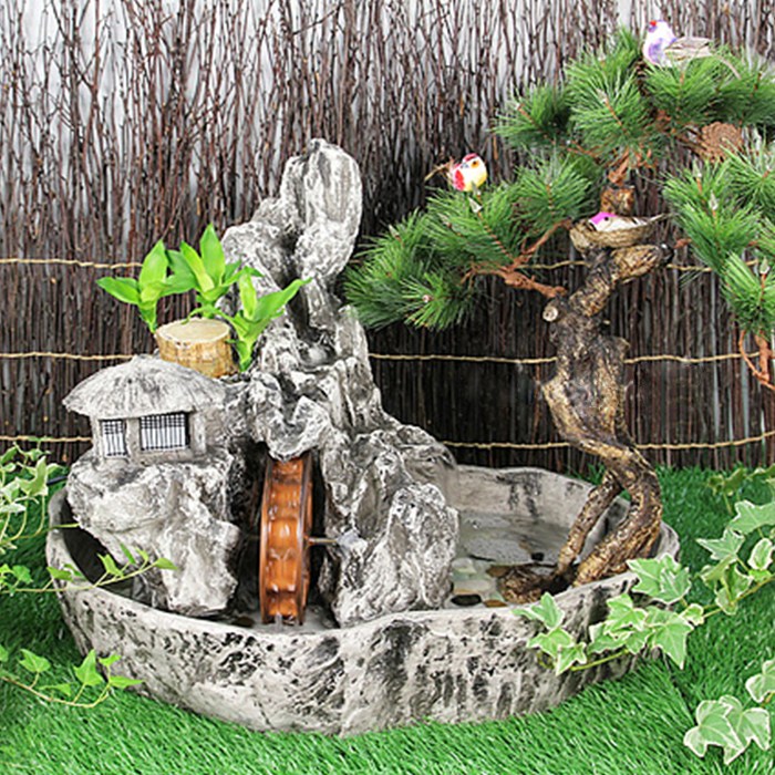 꼬모가든 계곡 물레방아 분수와 연못 수반 소 실내 정원 인테리어 분수대 미니 연못 349,000원