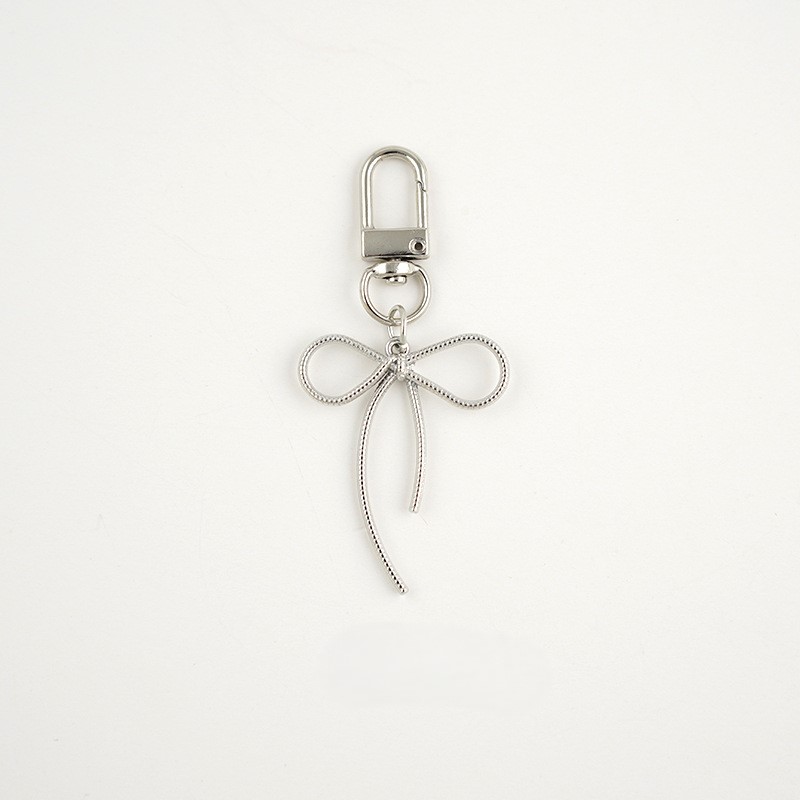 핸드메이드 미니 리본 키링 폰꾸 에어팟, 1개, 실버리본 8,900원