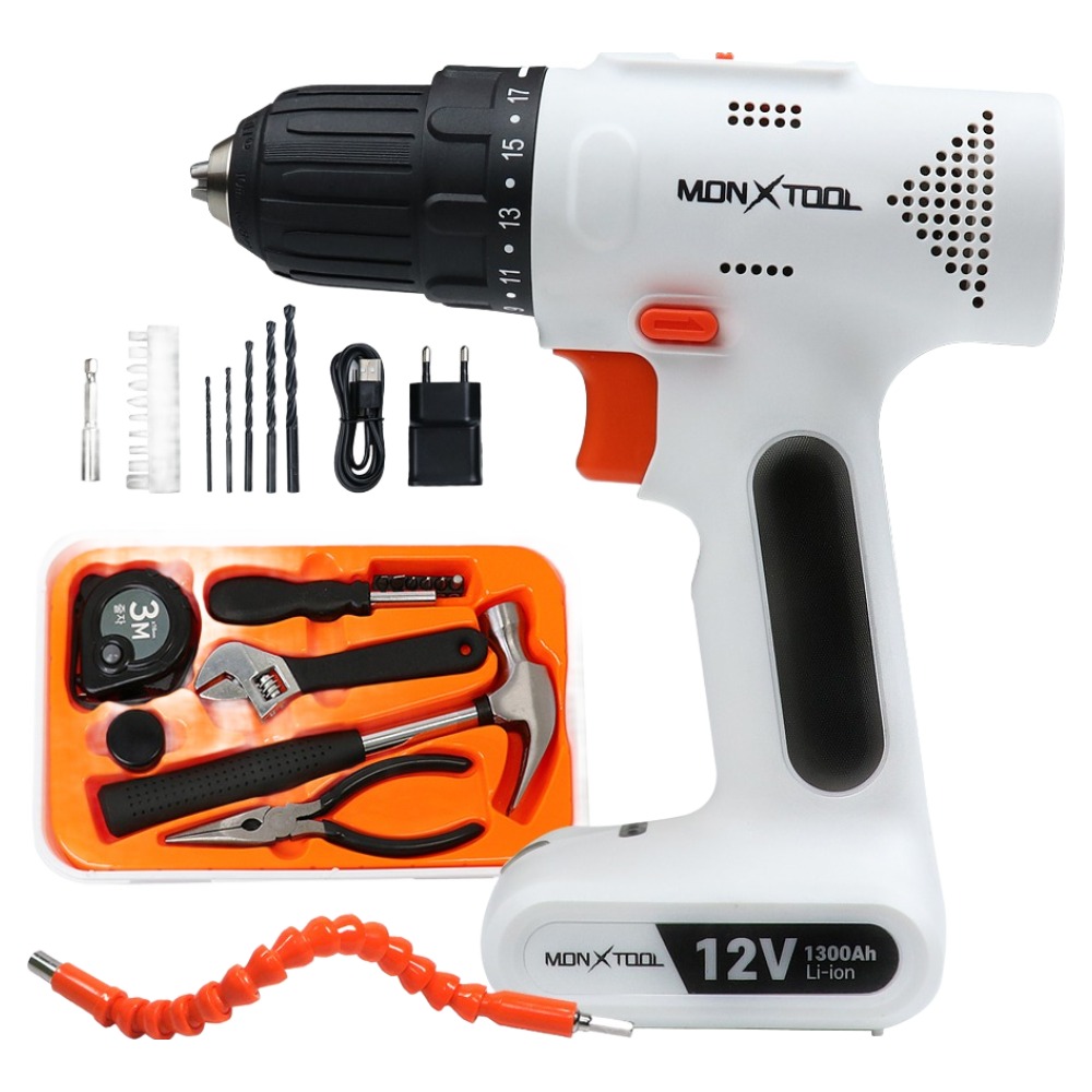 몬스툴 12V 충전 전동 드릴 드라이버 가정용 필수 공구세트 58,900원