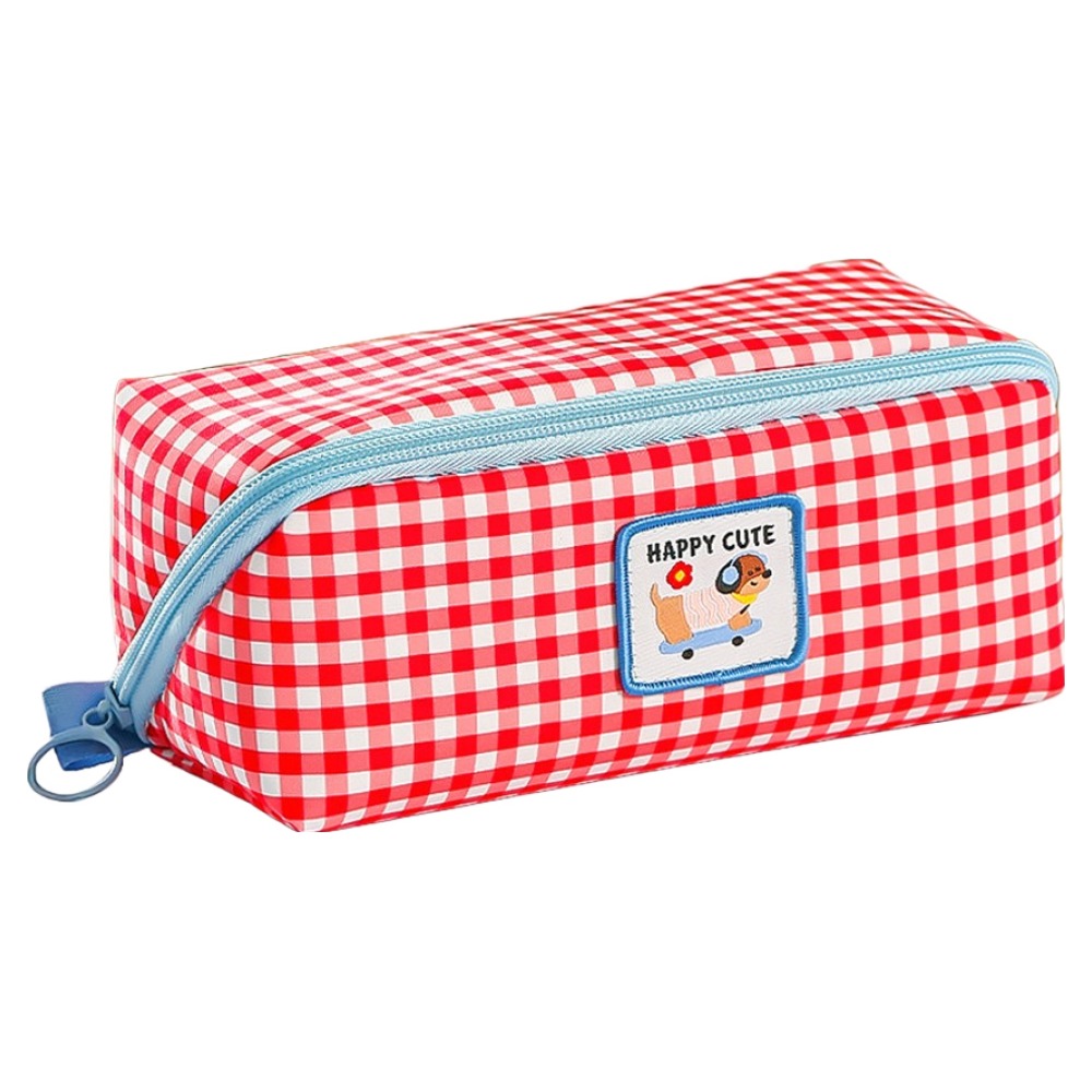 동아피엠에스 체크패턴 패브릭 대용량수납 필통 8,500원
