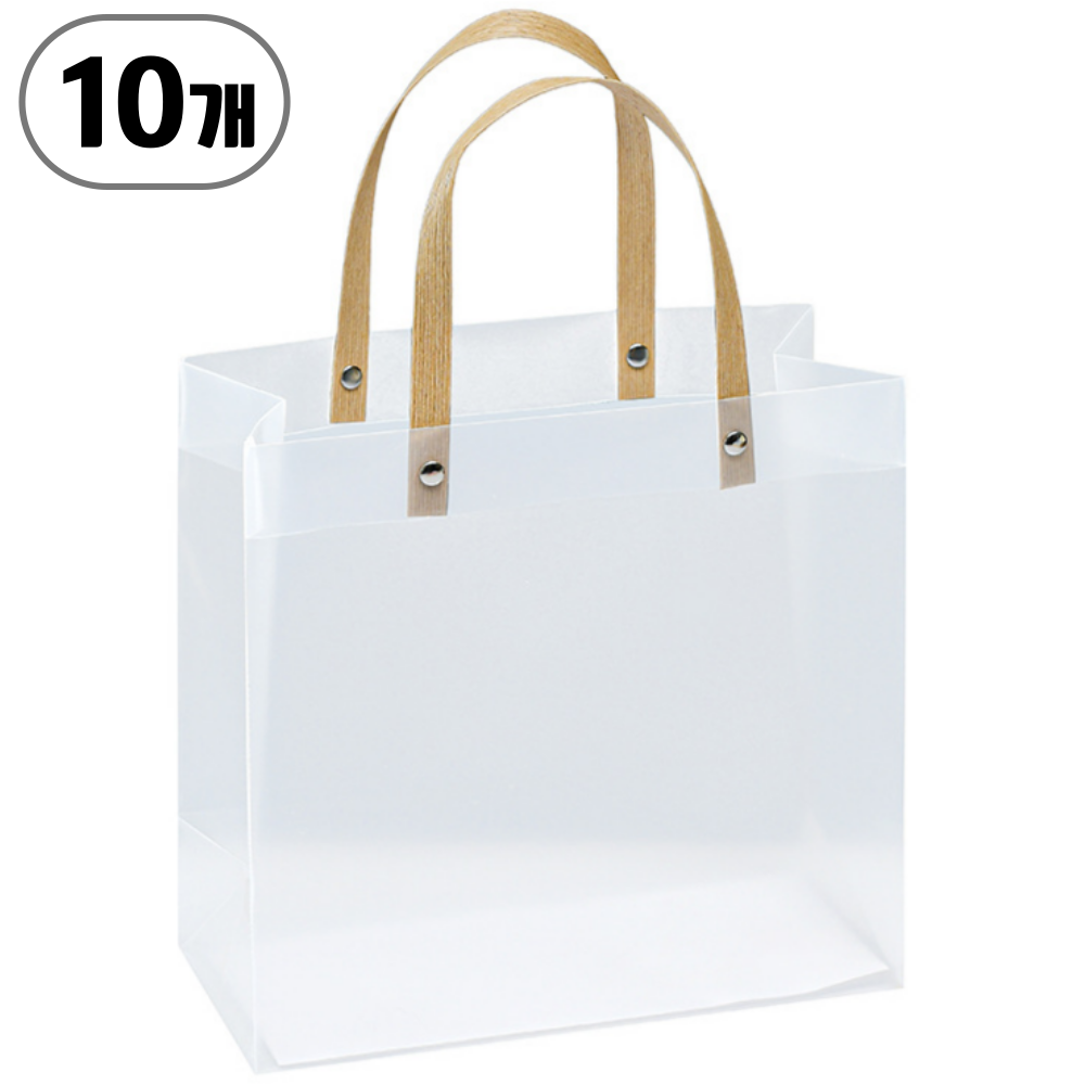 반투명 쇼핑백 선물포장 구디백, 10개, 화이트 8,000원