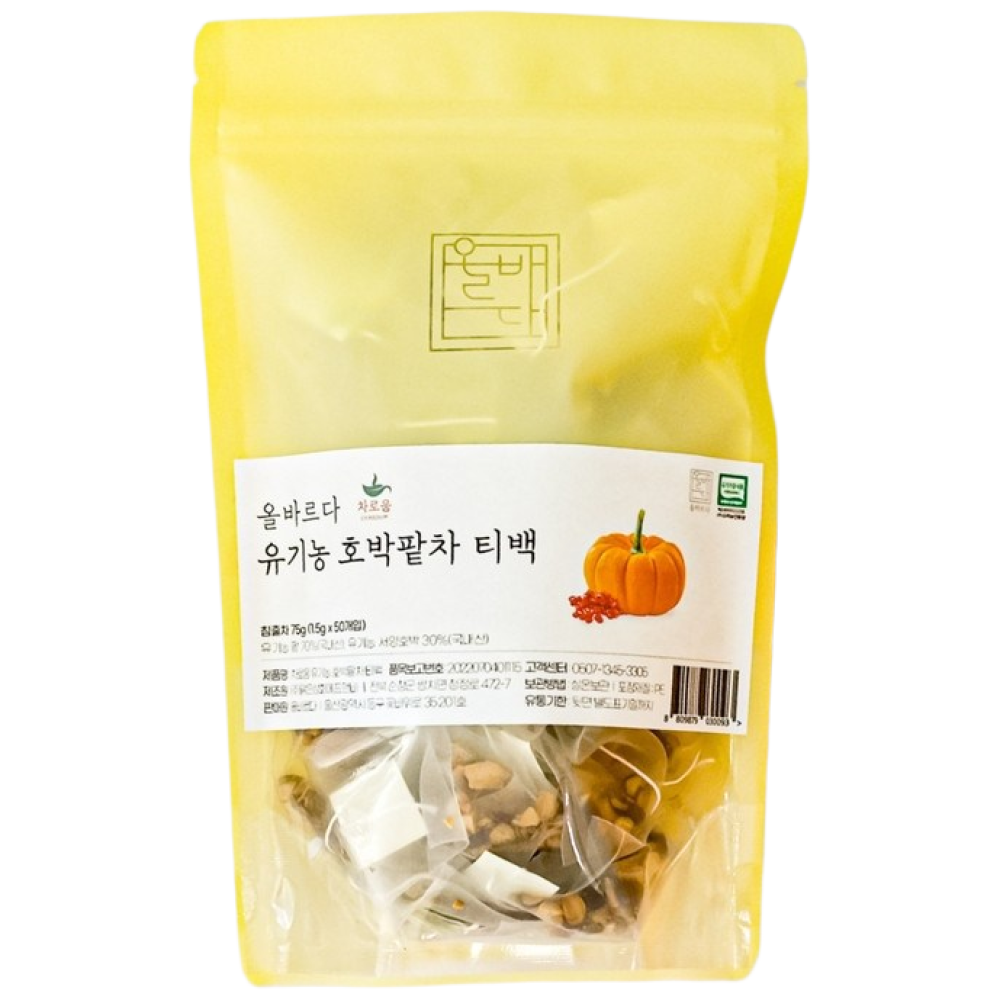 올바르다 유기농 호박팥차 50티백, 1개, 50개입, 1g 23,800원