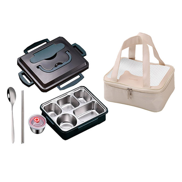 힙앤바디 304스테인리스 도시락 가방 세트, 블루, 1세트 18,700원