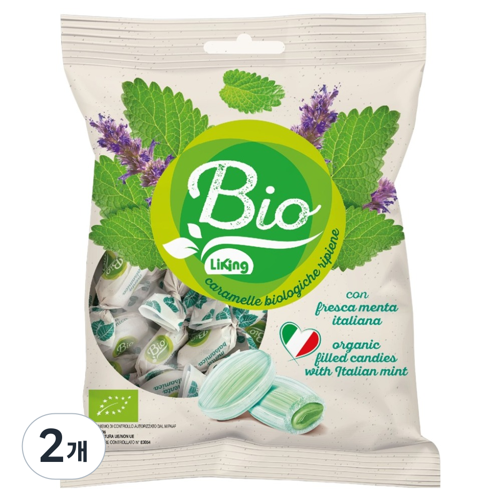 라이킹 바이오 유기농 민트 필드캔디, 2개, 90g 7,600원