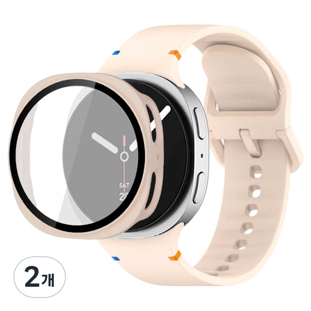 루아러블 갤럭시워치 액정보호 강화유리 필름 풀커버 하드 케이스 + 스포츠밴드 실리콘 스트랩 세트 22,310원