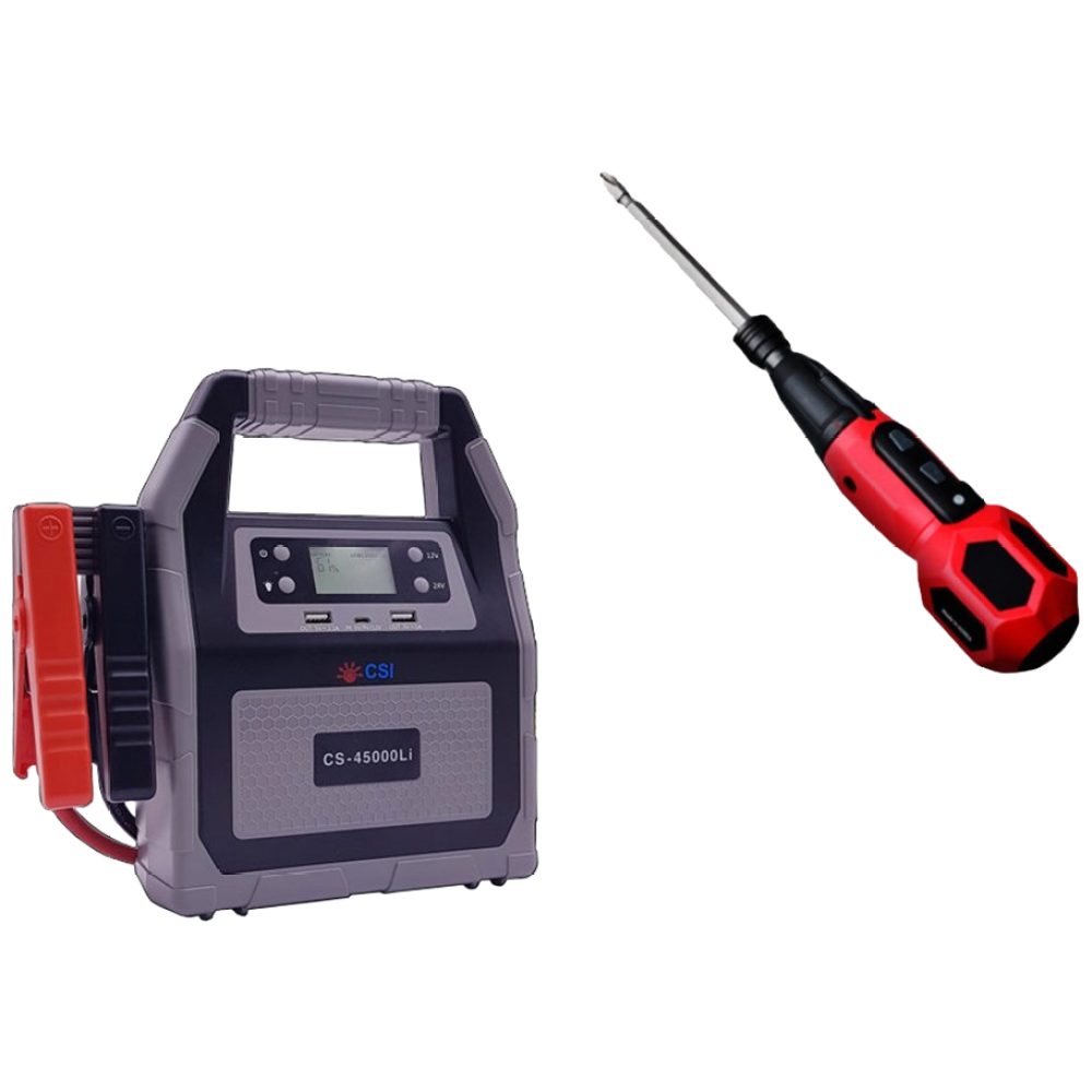 점프 스타터+USB 5핀 전동 드라이버 하이브로 CSI 45000mah 배터리 밧데리 방전 점프선 국산 드라이머 충전, 1개 491,100원