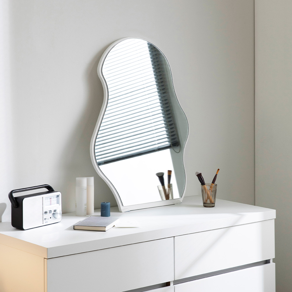 [무료배송] 파로마 마티니 비정형 탁상거울/ 웨이브 포토존거울, 화이트 65,900원