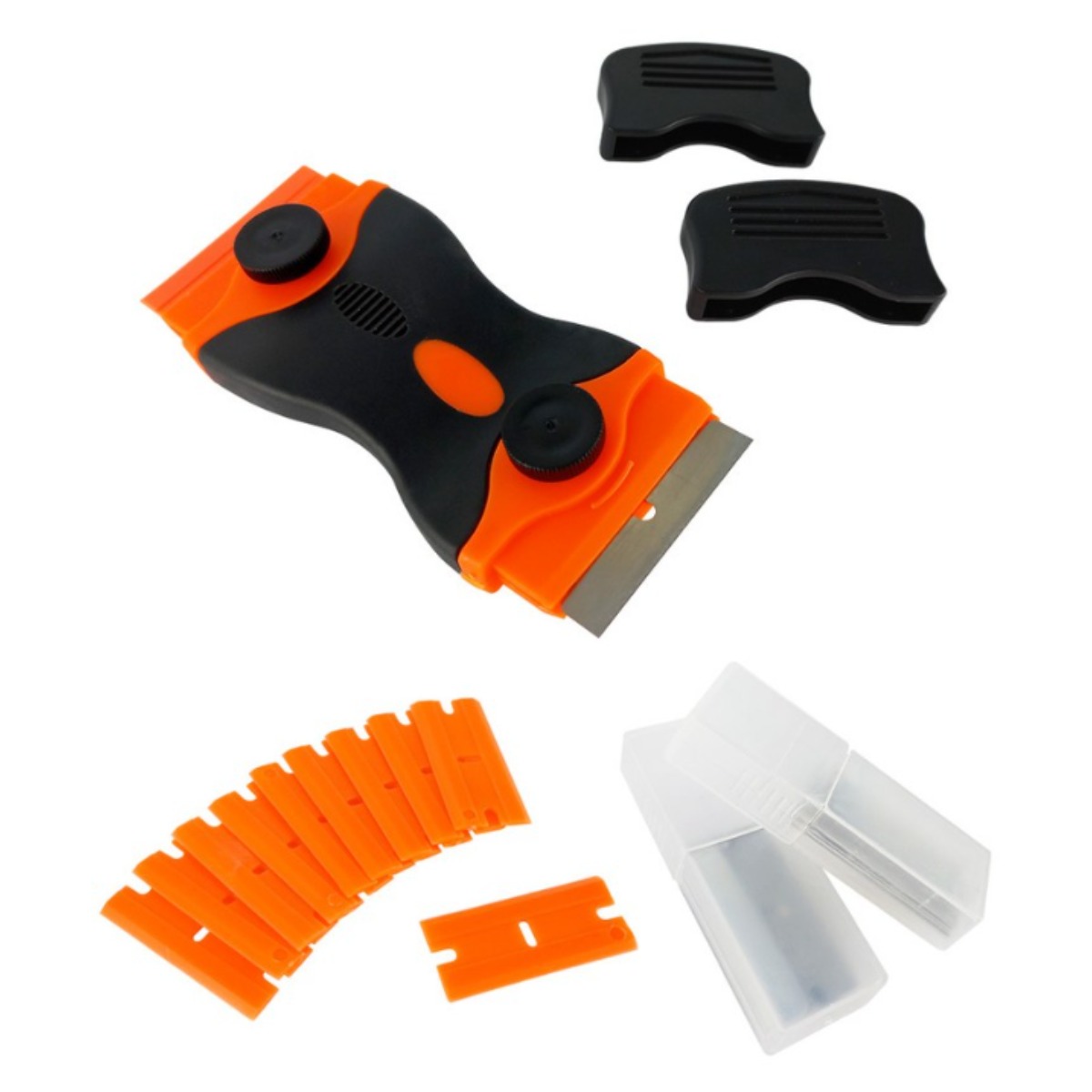 각종 스크래퍼 모음전 / 인덕션 바닥 유리창 벽지 청소 스티커 스크레퍼 헤라 끌칼 껌 제거 리무버 철브러쉬, 01_양날스크래퍼세트(TL12), 1세트 3,500원