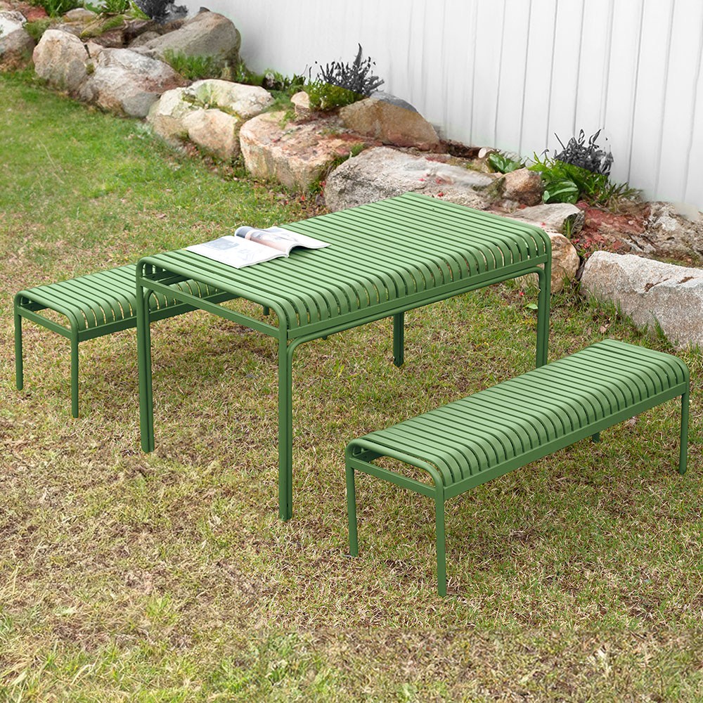 피카소가구 마린 130테이블 벤치 의자 세트 4인용 사각테이블 야외테이블의자세트 의자2p 야외벤치, 딥그린 368,000원