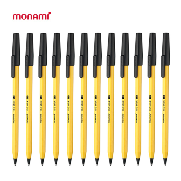 모나미 153 스틱 볼펜 캡타입/1다스(12개입) 8,500원