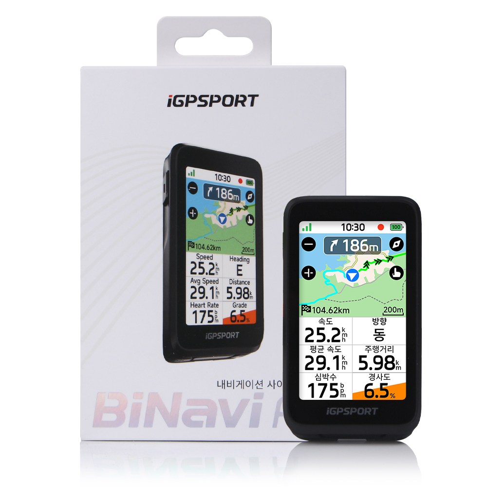 iGPSPORT 바이내비 에어 자전거 속도계, 1개, 블랙 290,000원