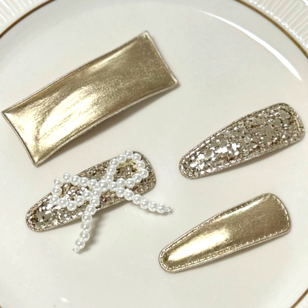 럭키치키 심플 럭셔리 골드 똑딱핀 4종 12,900원