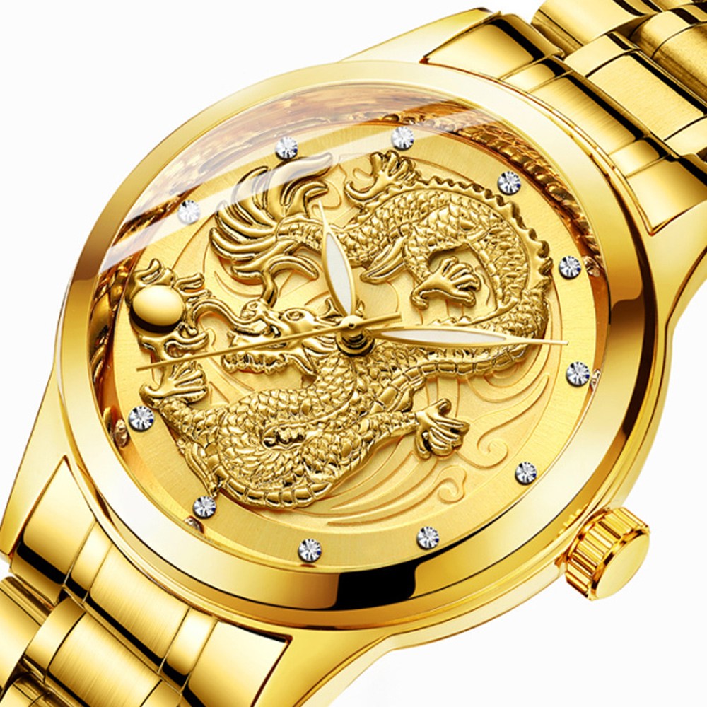 황금 용시계 빈티지 시계 방수 오토 메탈 패션 금시계 14,450원