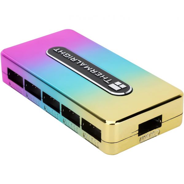 써멀라이트 통합 ARGB 팬 허브, 10포트 3핀 PC 컨트롤러, 5V 최대 10개의 지원, SATA 전원 코드 직접 입력 37,400원