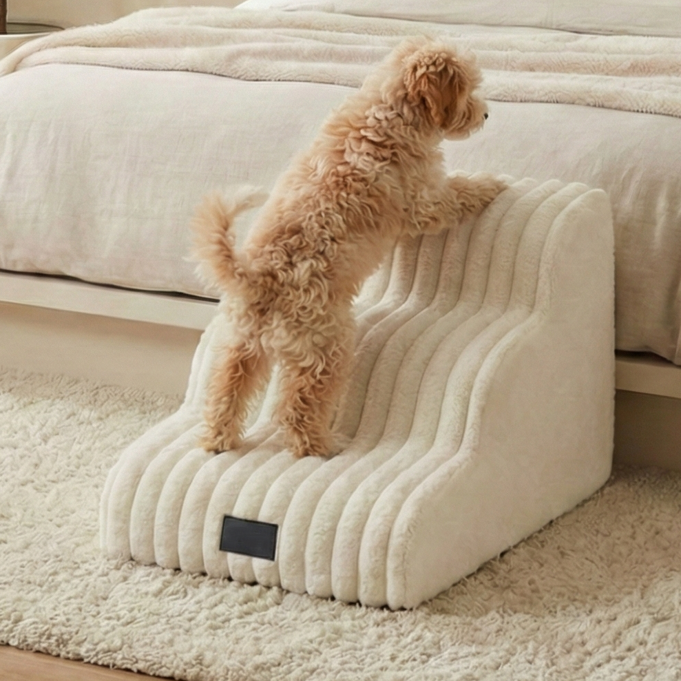 멍담 강아지 프리미엄 계단 극세사 견체공학 설계 2단 3단, 아이보리, 1개 28,900원