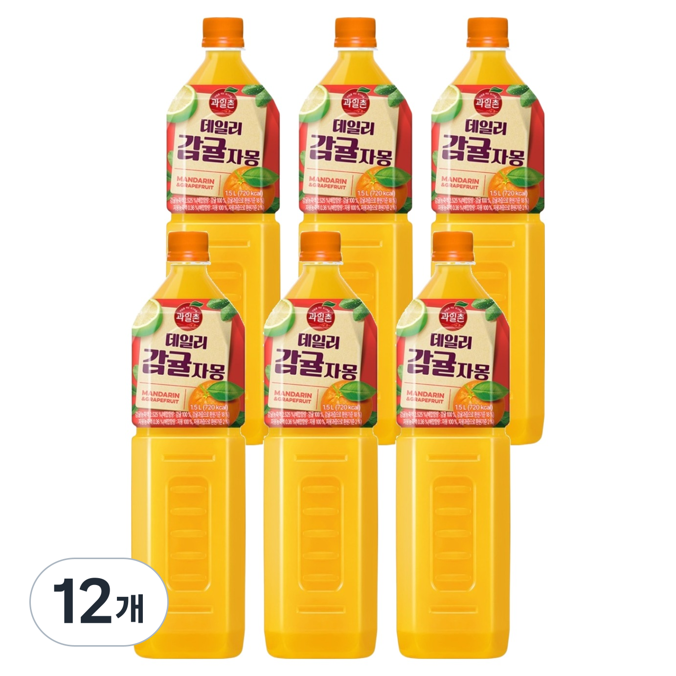 해태htb 과일촌 데일리 감귤자몽 주스, 12개, 1.5L 31,840원