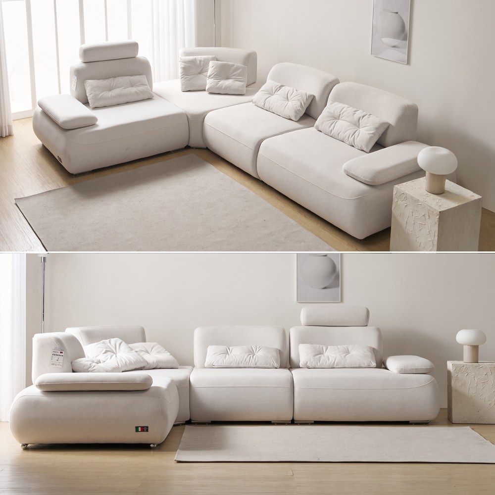 수도권지정일배송! [구매고객전원 소파쿠션증정] 다이브 스윙소파 4인 6인 8인 편안한 기능성 패브릭 모듈형 코너형 소파 851,800원