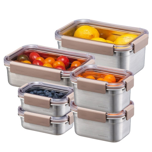 락앤락 스텐 모듈러 밀폐용기 세트 [+가쯔 용기] 반찬통 냉장고/냉동실 정리 소분 보관 수납 오븐/에어프라이어/식기세척기 사용 가능 99,810원