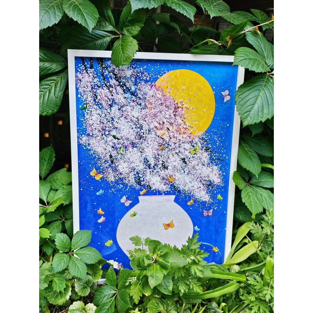 복을 부르는 그림 이장옥 - 인연 달 항아리 거실 사무실 병원 침실 인테리어 그림액자 160,000원