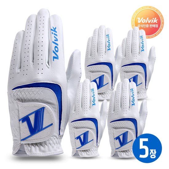 [볼빅] V로고 프리미엄 남성용 콤비양피 골프장갑 5장, 선택완료, 5개 64,500원