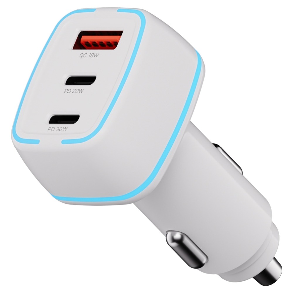 뉴클 PD 50W 3포트 차량용 시거잭 C타입 USB타입 고속 충전기, NCCC-2C1U-11-TD, 화이트 6,900원