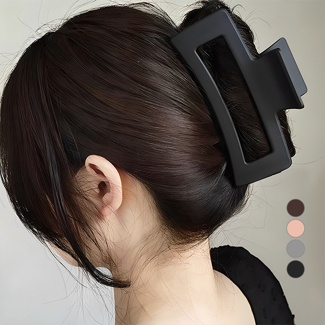 두발로 13cm 빅사이즈 무광 스퀘어 헤어 집게핀 3,400원