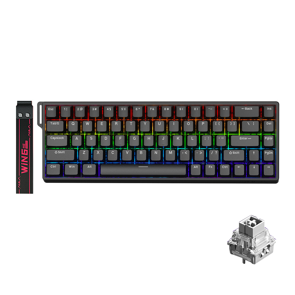 AULA WIN 68HE PRO MAX 마그네틱 축 게이밍 키보드 유선, RGB Wired, WIN68HE black 41,800원
