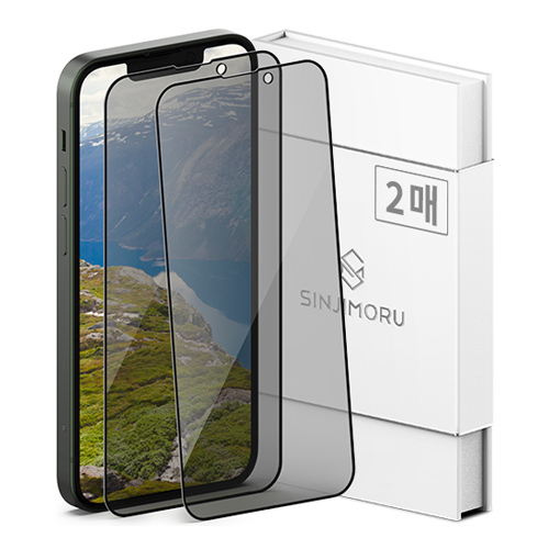 신지모루 사생활 보호 9H 고경도 강화유리 신지글래스 풀커버 프라이버시 휴대폰 액정보호필름 2p 세트, 1세트 11,650원