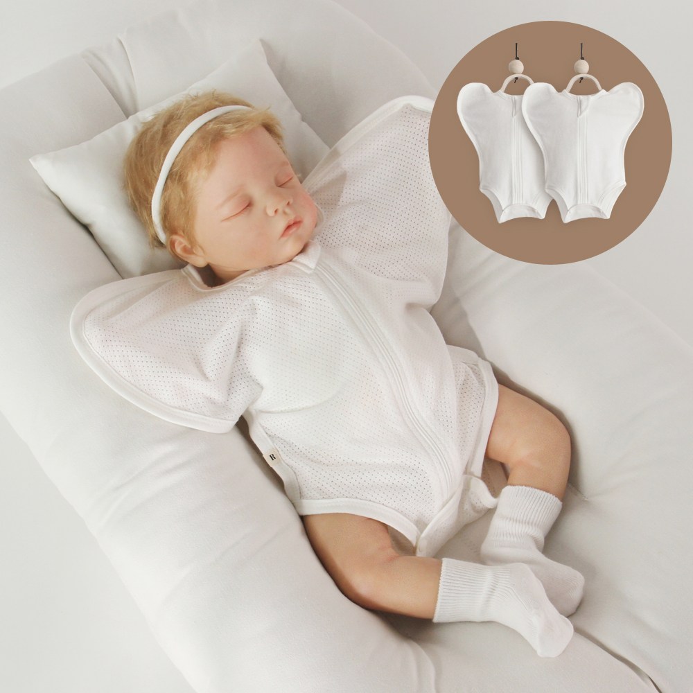 리코타입 스와들컷 얇은 2P 세트 - 무형광 메쉬 신생아 속싸개 6컬러(아기양말 제공) 52,000원