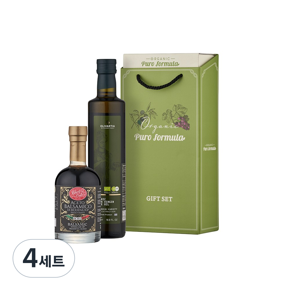 올리바티아 올리브오일 로베르토 발사믹식초 골드 선물세트, 4세트 271,590원